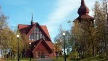 Våldtäktsförsöket skedde på en gångstig nära kyrkan i Kiruna.