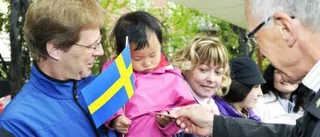 Blågult firande i Stadsparken