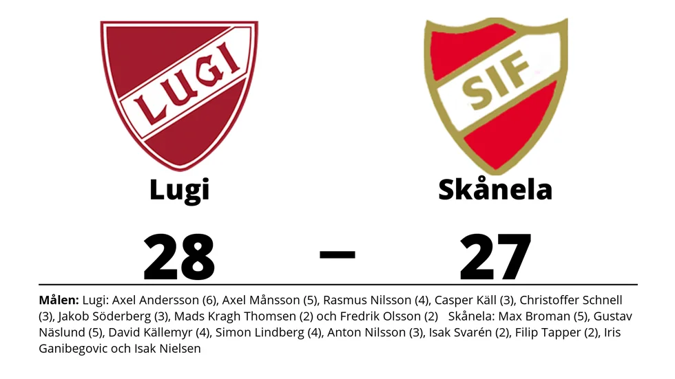 Lugi HF vann mot Skånela IF