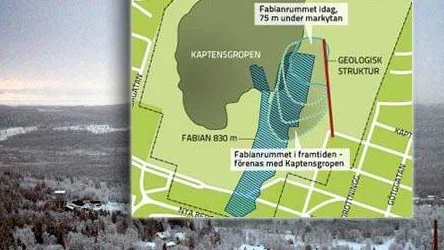 Kaptensgropen i Malmberget kommer att bli större när Fabianhålrummet öppnar sig, enligt LKAB.FOTO: John Filipssion