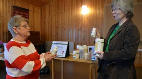 Elisabeth Fredriksson hade många frågor om kosten, tack vare förändringar har hon gått ner tio kilo i vikt, och Karin Nakken svarade gärna.