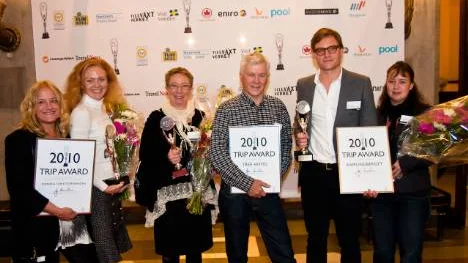 Vinnare är de allihopa: Jenny Engström och Maria Skarve, STF, Britta Jonsson-Lindvall och Kent Lindvall, Treehotel, Philip Flacké och Bitte Nilsson, Ramundberget.<_Bildtext Fotobyline>FOTO: Stefan Mandén</_Bildtext Fotobyline>