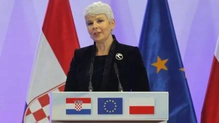 Kroatiens premiärminister Jadranka Kosor talade för sitt land i Bryssel 9 december.