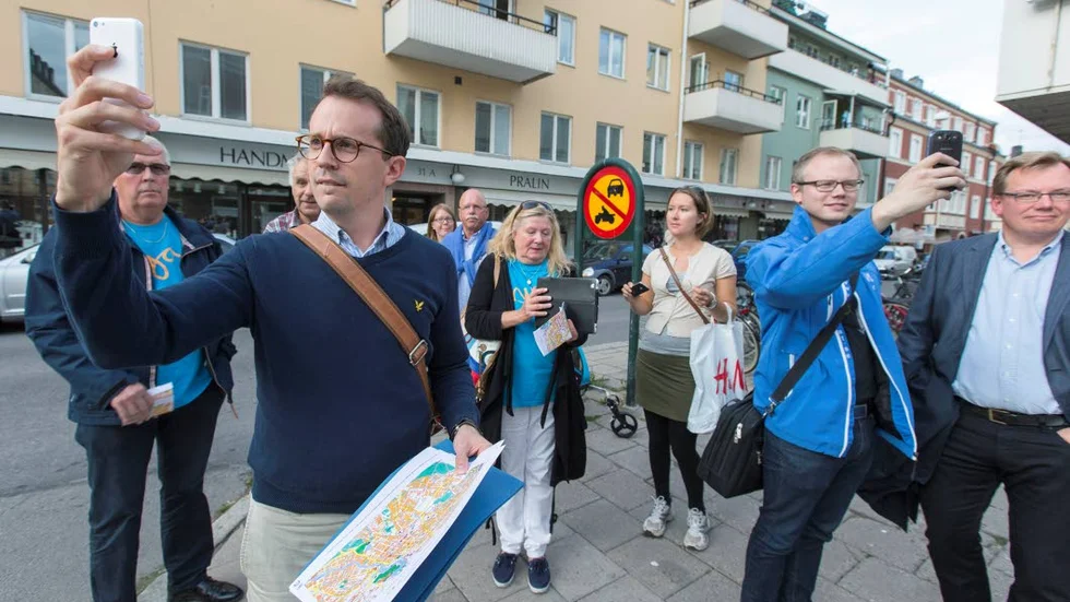 Fotobomb. "Vi har kollegor som har testat på Instagramwalks i andra städer, men det har aldrig gjorts en sådan här politisk vandring i Linköping" säger Christian Gustavsson.
