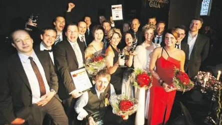 Samtliga pristagare i Bodens näringslivsgala 2008.FOTO: Lennart Jönsson