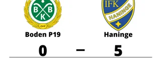 Boden P19 utklassat av Haninge hemma