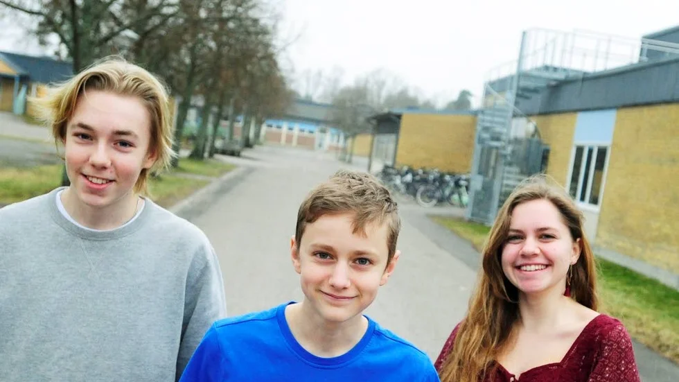Laddade. David Alsenhed, Philip Petersson och Elvira Schackenborg räknar med ett bra resultat.