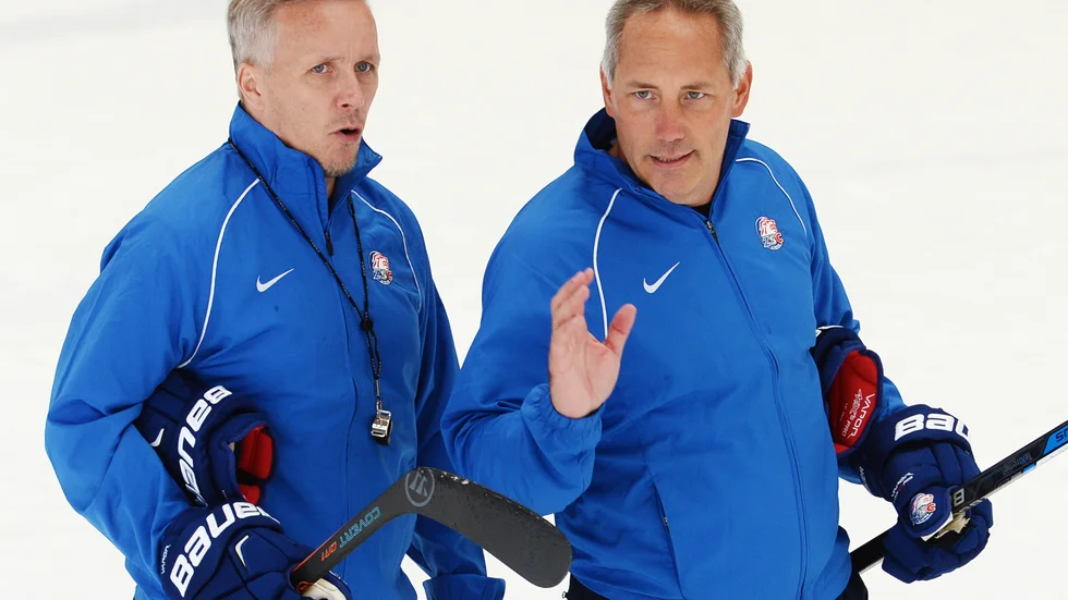 Hans Wallson, till vänster i bild, och Lars "Lasse" Johansson, till höger i bild, under tiden i Zurich Lions.