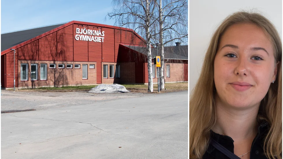 Emmy Mörk Lundberg på musikestetiska programmet är en av de elever som skickas hem från Björknäsgymnasiet. Det hon kommer att sakna är det sociala och att musicera med sina klasskamrater.