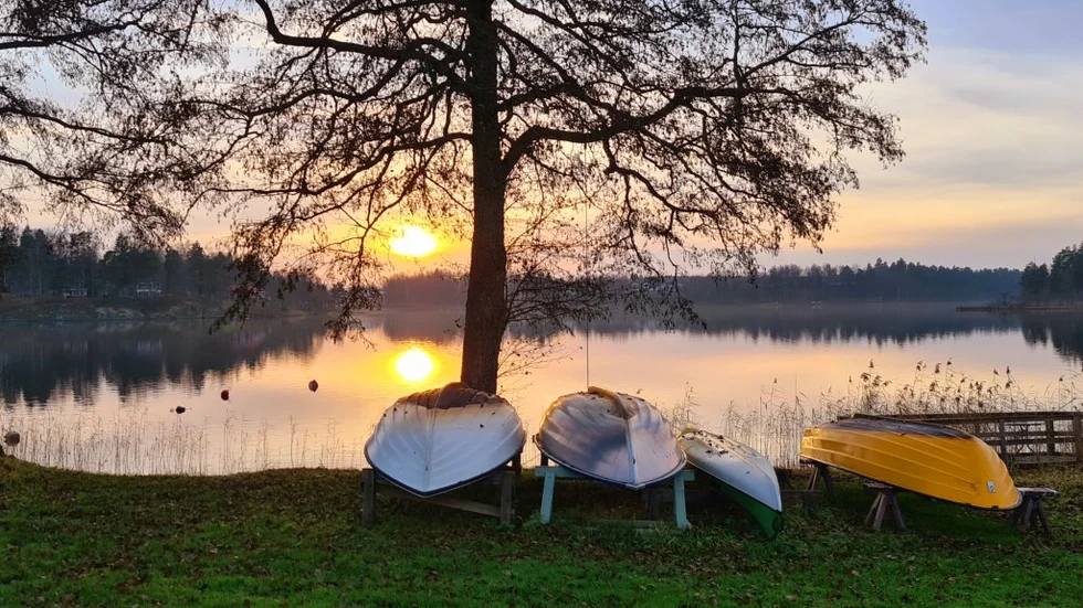 Härligt när solen tittar fram I Butbro.
