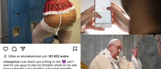 Kommunen lajkar samma rumpbild som påven 
