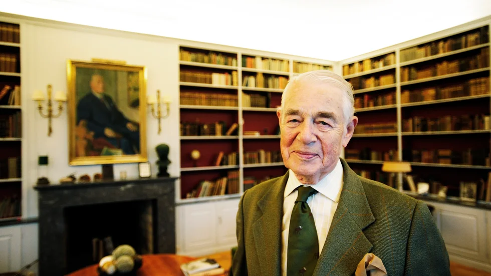 Friherren Johan Nordenfalk på Blekhem fotograferad av VT inför sin 80-årsdag 2014.