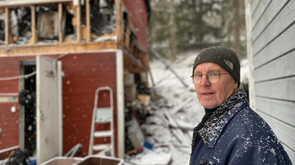 "Det känns väldigt tufft, men skönt, att branden inte spred sig, säger Jan Lunde efter branden.