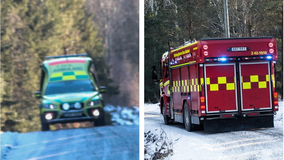 En person fick föras till sjukhus efter olyckan.
