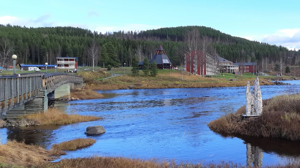 Konstverk i Storforsen. 