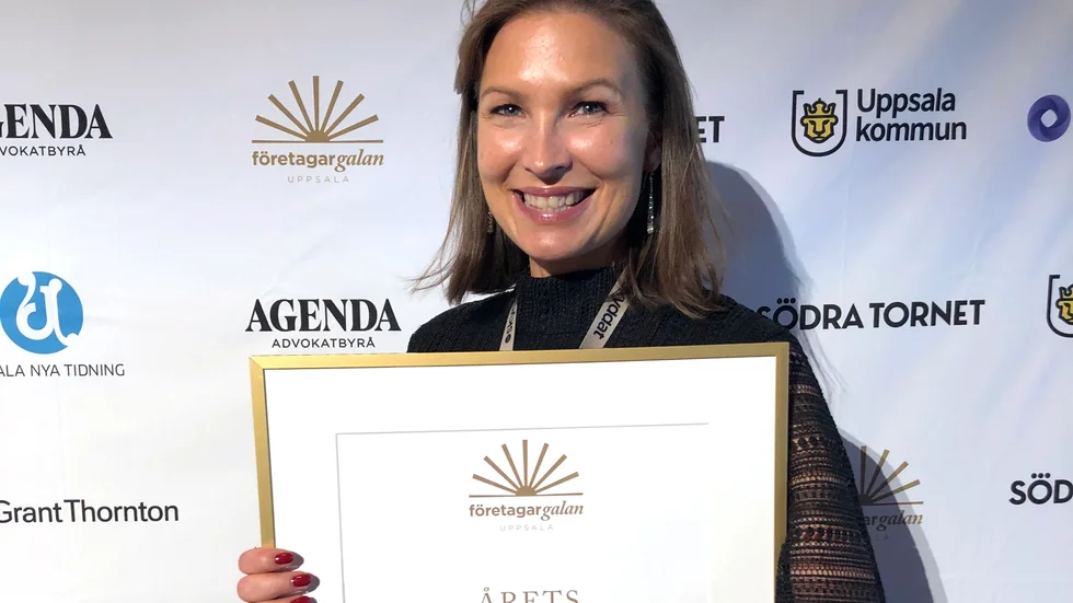 Camilla Lundström som driver smyckesbutiken Cameo Design utsågs till Årets småföretag i Uppsala på företagargalan. "Jag trodde verkligen inte att vi skulle vinna", säger hon. 