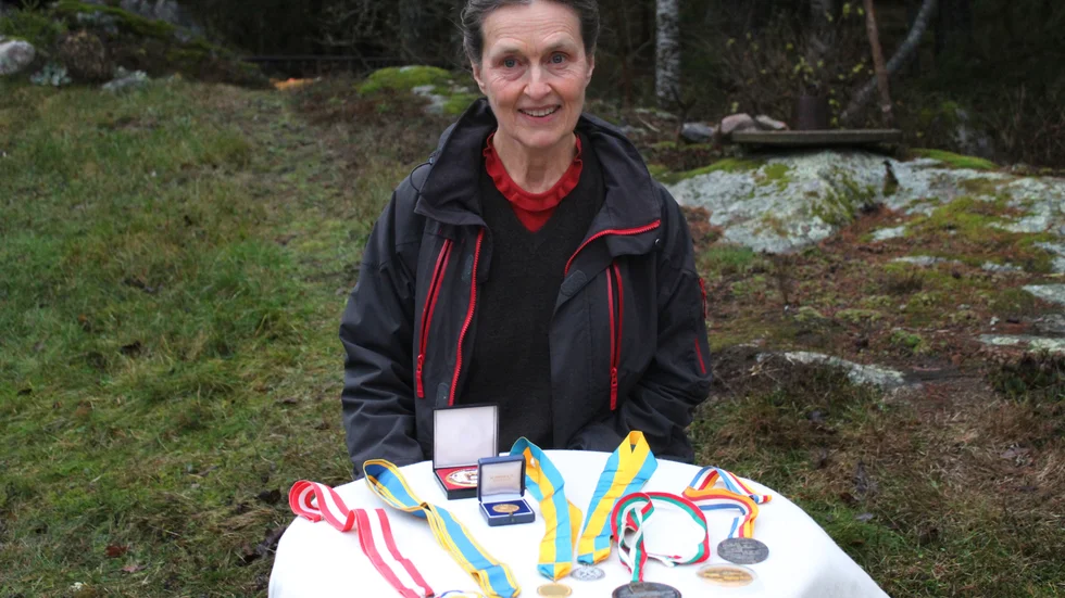 Anne-Marie Hultman har kvar ett gäng medaljer från tiden som framgångsrik pistolskytt.