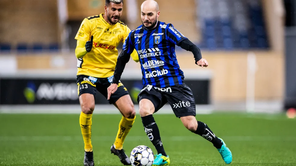 Kalle Larson i matchen mot Elfsborg. 