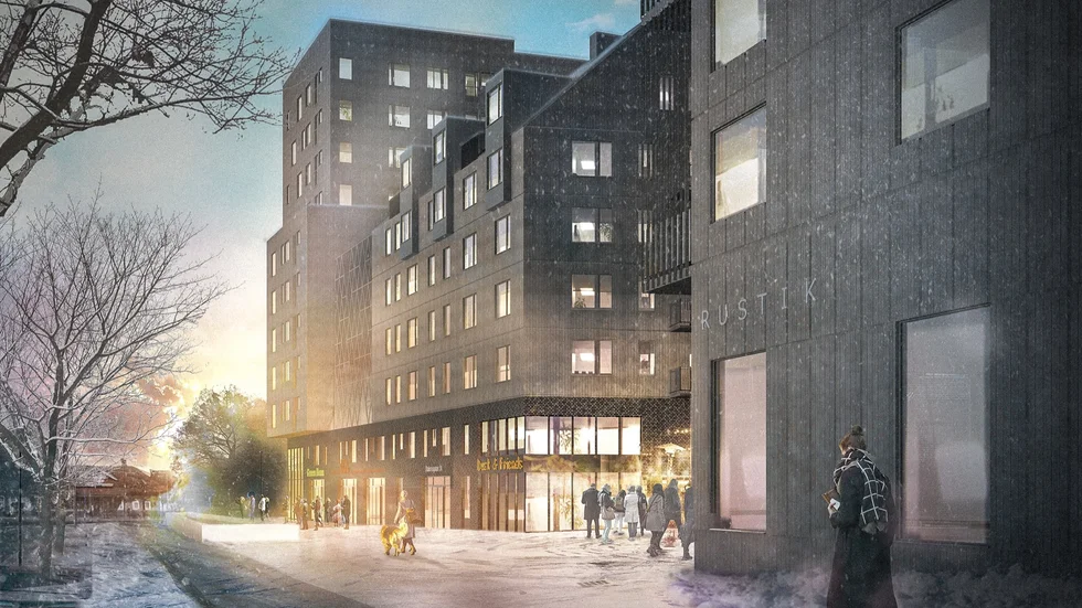 Om två år kommer första etappen vid Sätuna torg stå klar. Stationen syns i bakgrunden. I bottenplanet kan det blir en ny mataffär. Här passerar många pendlare varje dag.