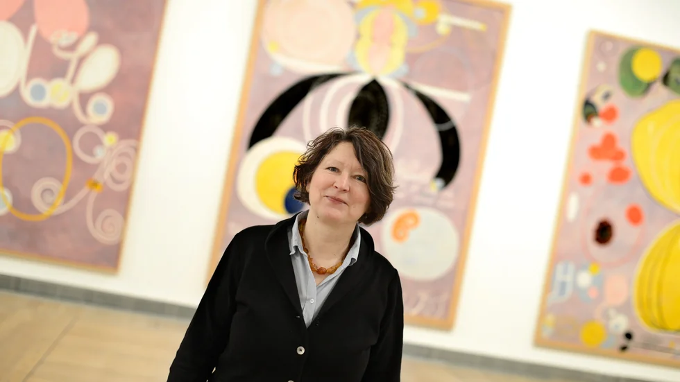 Iris Müller-Westerman är curator för utställningen "Hilma af Klint – konstnär, forskare, medium" som nu åter går att se på Moderna Museet i Malmö. Arkivbild.