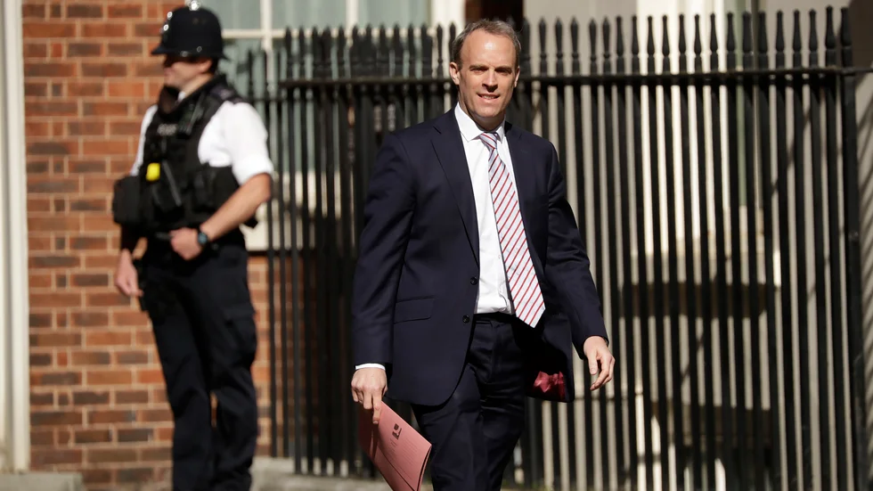 Storbritanniens utrikesminister Dominic Raab. Arkivbild.