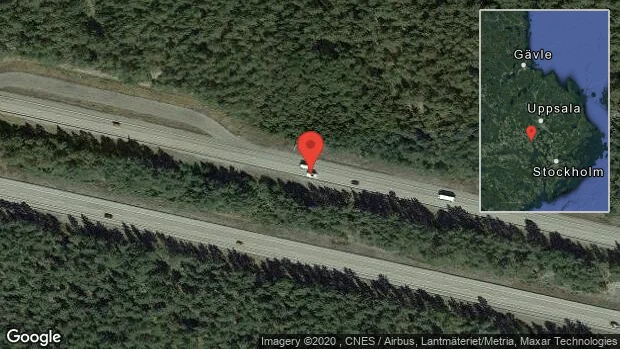 Rådjur på vägen på E18