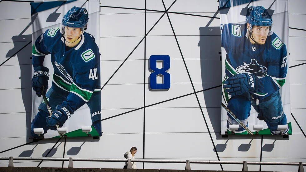 Elias Pettersson är ett av Vancouvers affischnamn. Arkivbild.