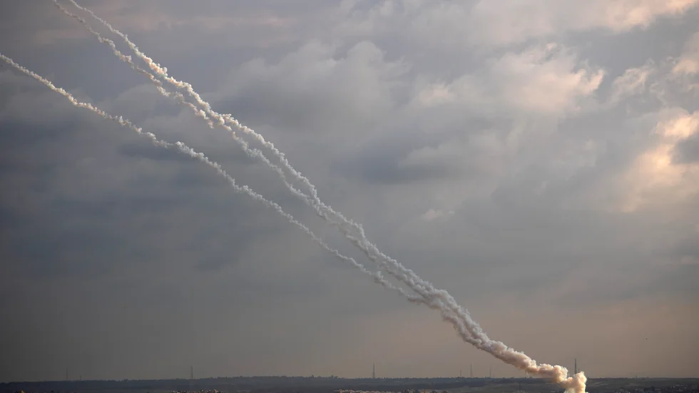 Raketer som avlossats mot Israel från Gazaremsan. Arkivbild.