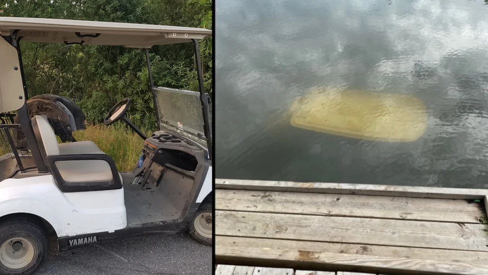 Under lördagsnatten stal okända två golfbilar i Mariefred. De ska sedan ha åkt runt i Mariefred i dem och avsiktligen kört in i varandra. En av bilarna hittades dagen efter i Mälaren.