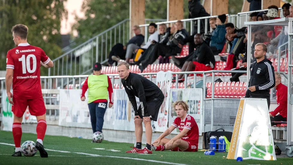 Joakim Vikström tyckte att Piteå IF gjorde en bra defensiv insats mot Sollentuna, trots några tunga avbräck i backlinjen. (Arkivbild)