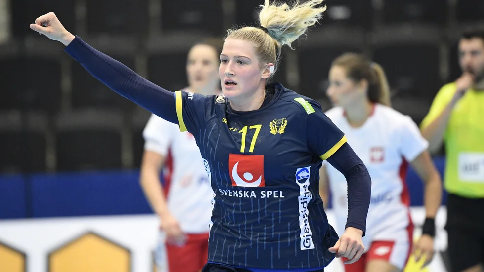 Nina Dano, målfarlig i sin andra landskamp.