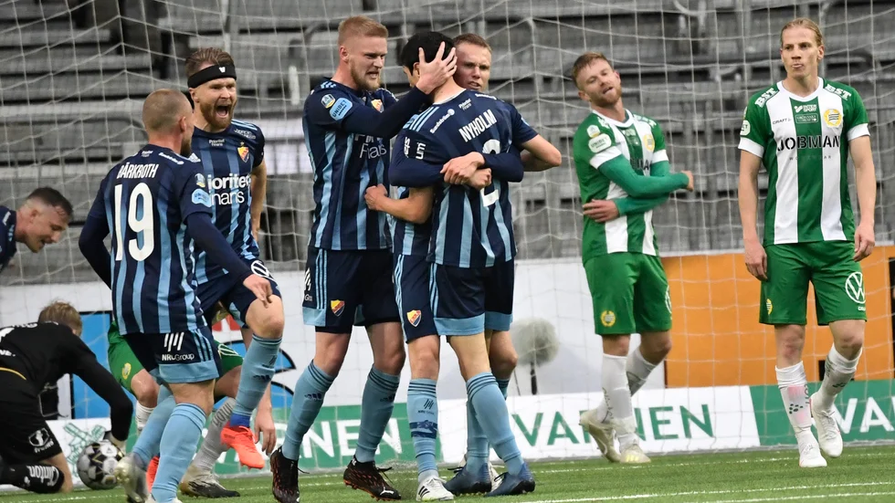 Hammarby deppar efter Jesper Nyholms sena kvittering för Djurgården.