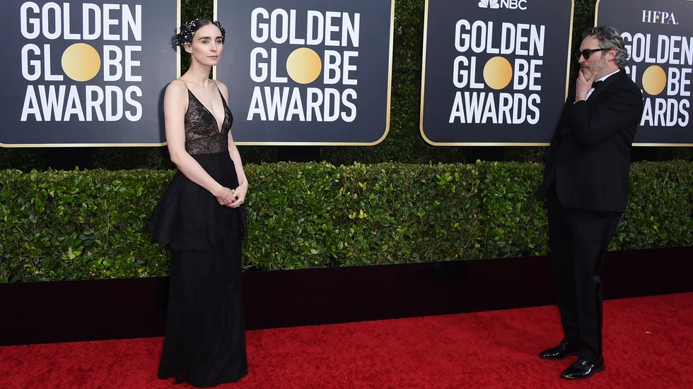Rooney Mara och Joaquin Phoenix Golden Globe-galan i vintras. Arkivbild.