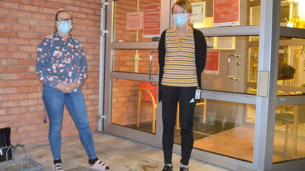 Marie och Helen jobbar på Gästhuset, i Skellefteå, som nu hotas av nedläggning.