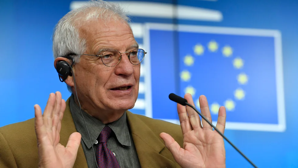 EU:s utrikeschef Josep Borrell skulle ha hållit ett anförande vid den uppskjutna konferensen. Arkivbild.