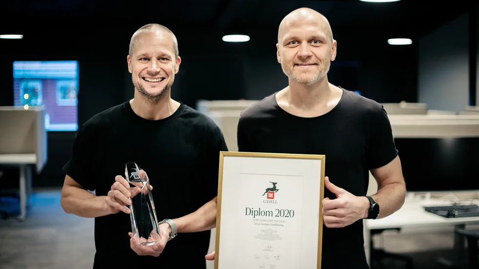 Mikael Tapper och Niklas Ulander är grundare till Uppsalaföretaget Qase. Nyligen utsågs Qase till till årets Gasellvinnare i Uppsala län.
