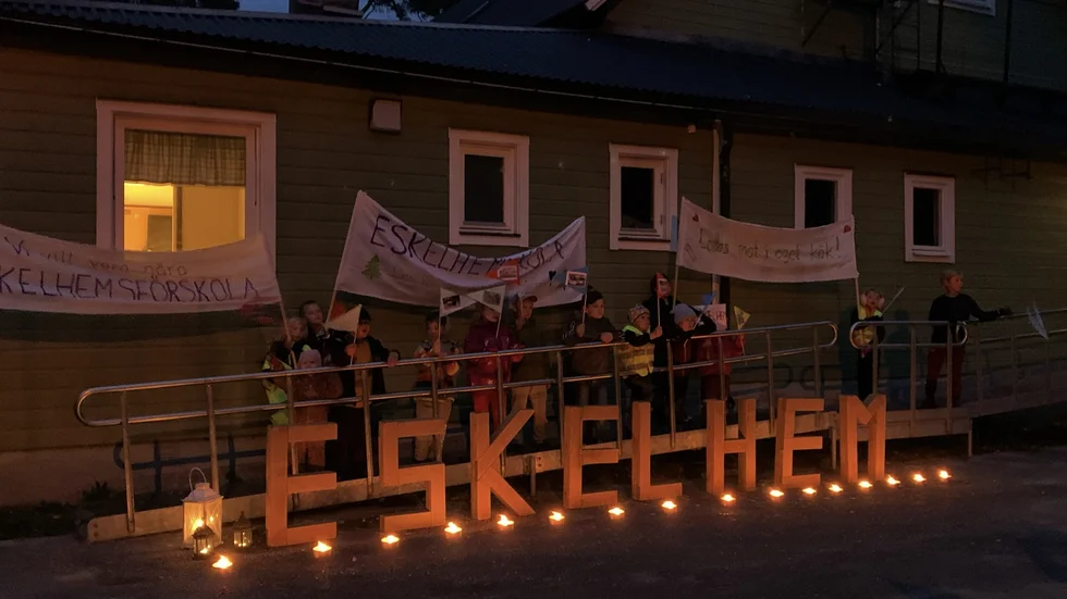 Ljusmanifestationen den 14 oktober i Eskelhem.