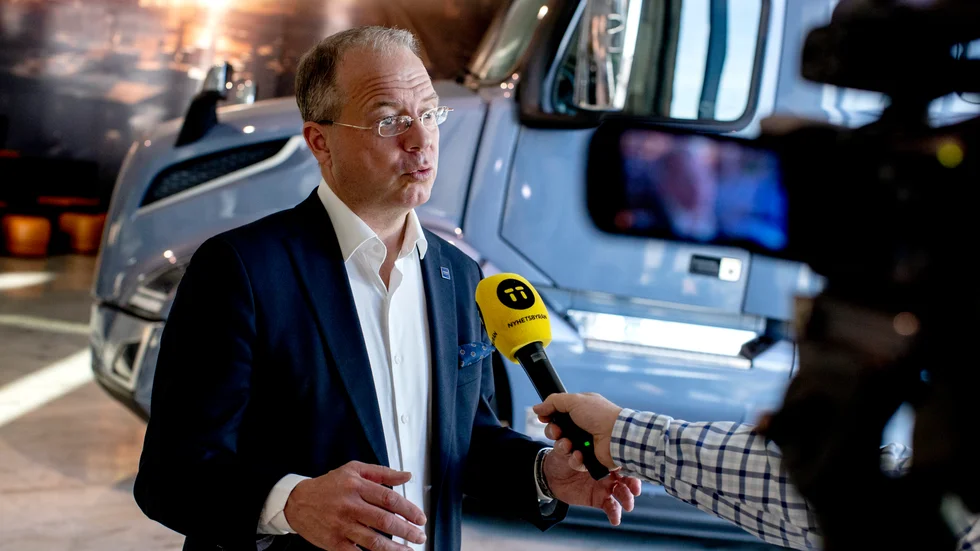 AB Volvo, med vd Martin Lundstedt, avbröt nyligen en period med omfattande permitteringar och har flaggat för god orderingång. Arkivbild.