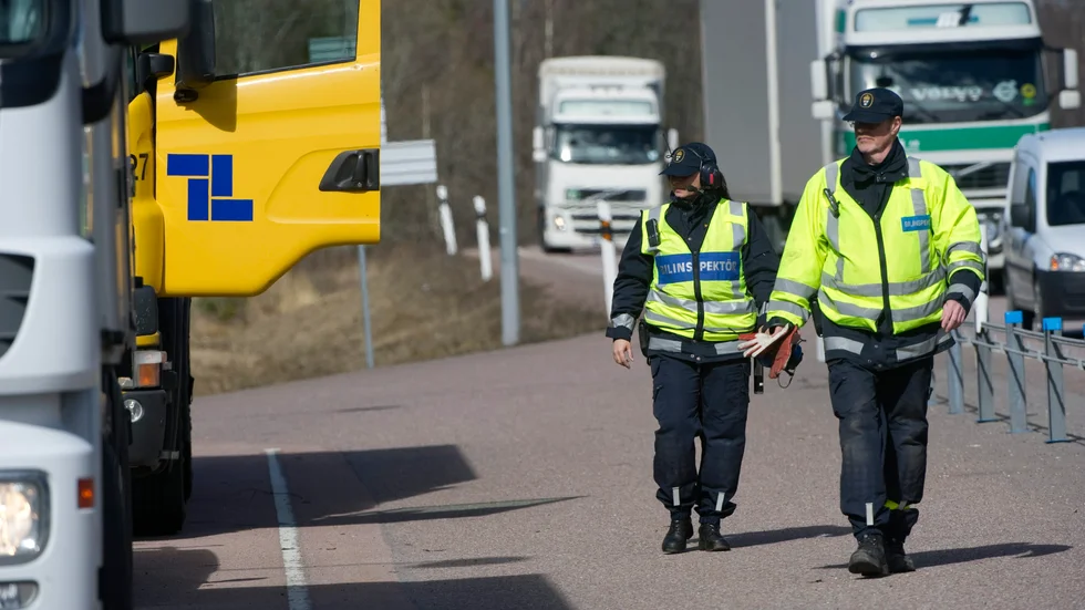 Under förra veckan genomförde polisen i polisregion nord kontroller av yrkestrafiken (Bilden är en arkivbild och tagen vid ett annat tillfälle). 