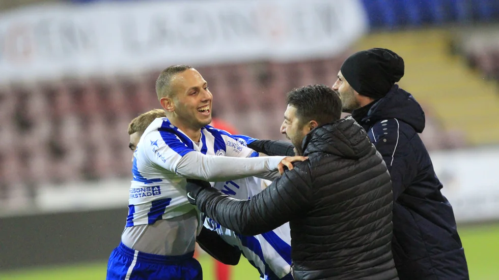 Glädjen var enorm från Cityspelare och ledare direkt efter slutsignalen.