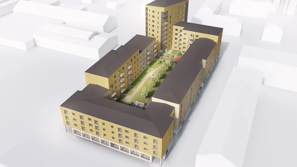 Projektet Frigg i Skellefteå ingår i affären där Lindbäcks bygg ska producera 550 lägenheter. 