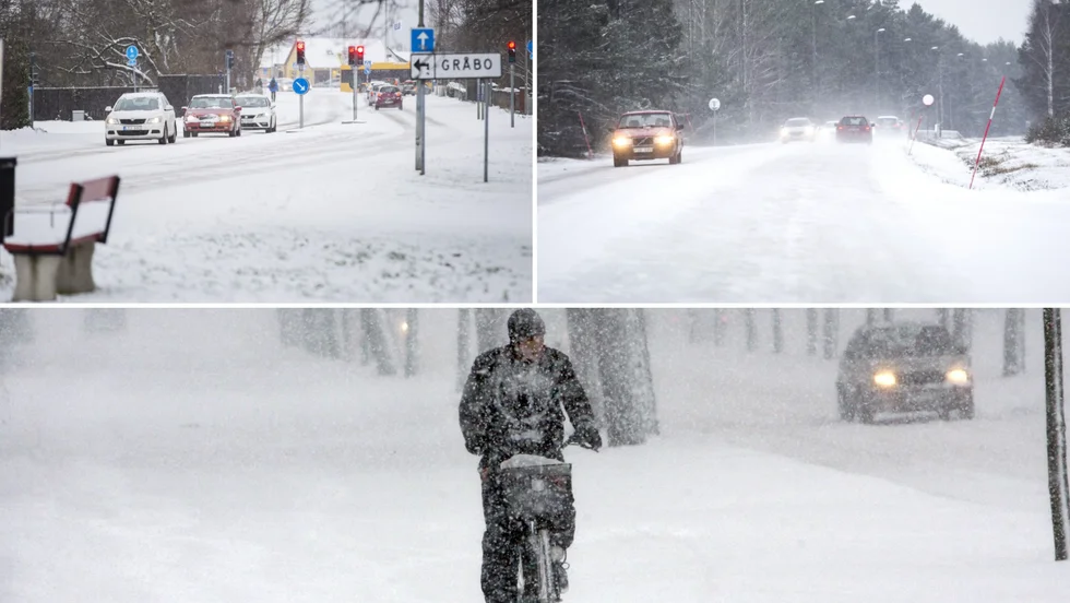 Snöandet väntas fortsätta på Gotland.