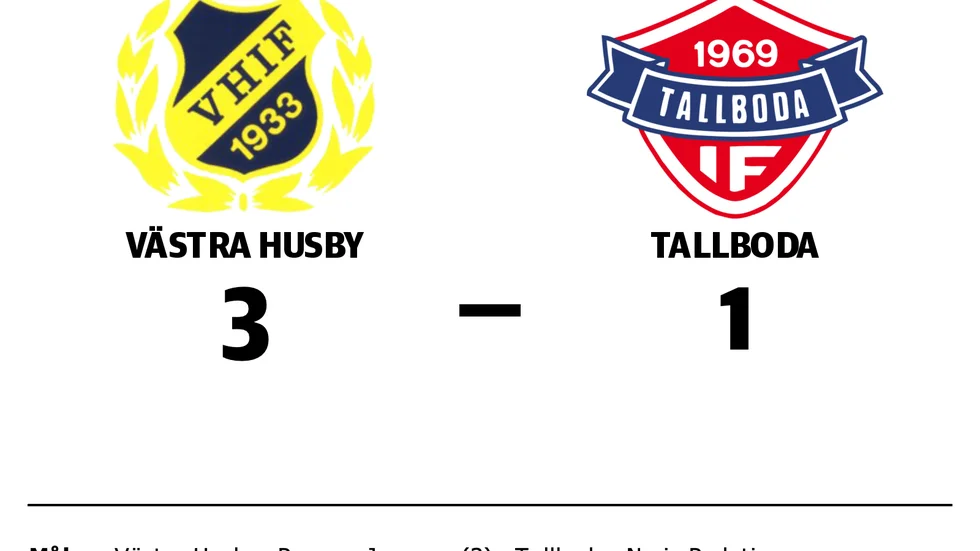 Västra Husby IF vann mot Tallboda IF