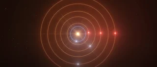 Exoplaneter roterar kring stjärna i rytmisk dans