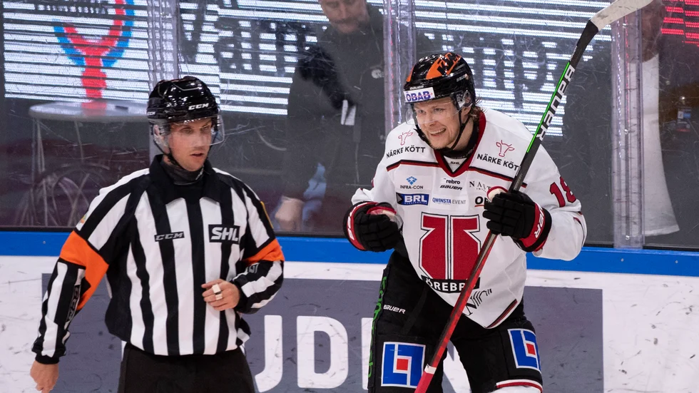 Rodrigo Abols, tvåmålsskytt i Örebros 5–1-seger borta mot Leksand. Arkivbild.