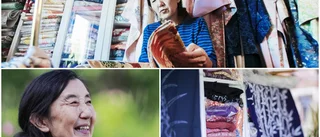 Hon arbetar med japanska kimonos – i Gunnarsbyn