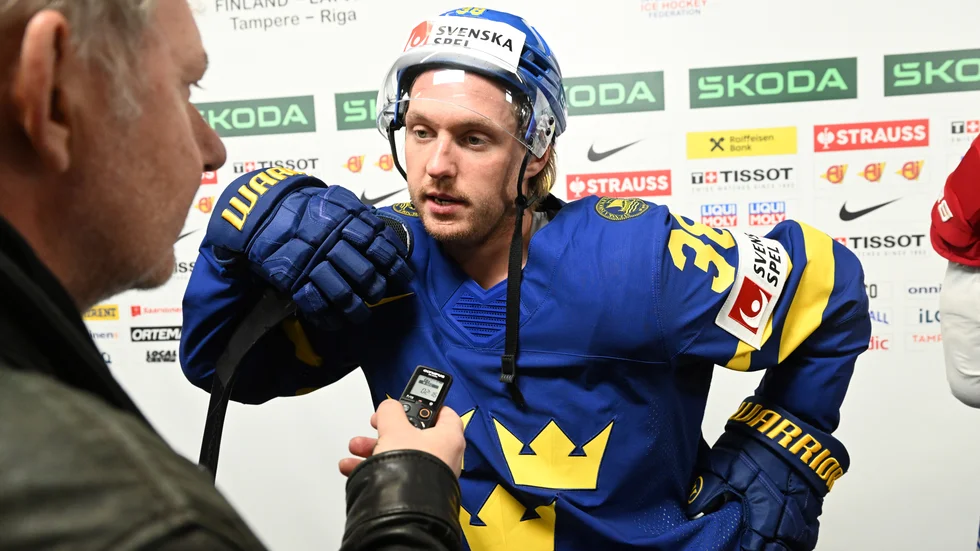 Rasmus Sandin har fokus på gruppsegern mot USA.