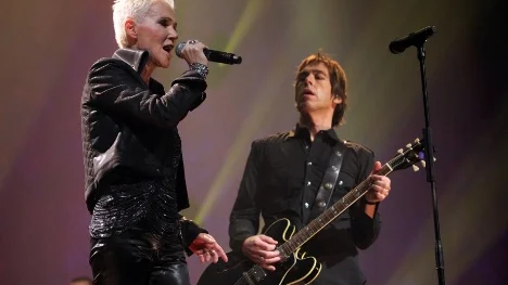 Roxette performs during The Night of the Proms at the Sport Palace in Antwerp, Friday Oct. 23, 2009. 
(AP Photo/Geert Vanden Wijngaert)