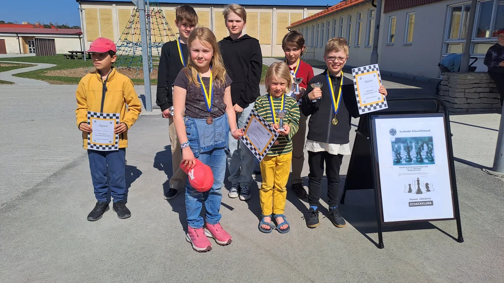 Unga schackspelare tävlade om skolmästerskapet på Gotland.