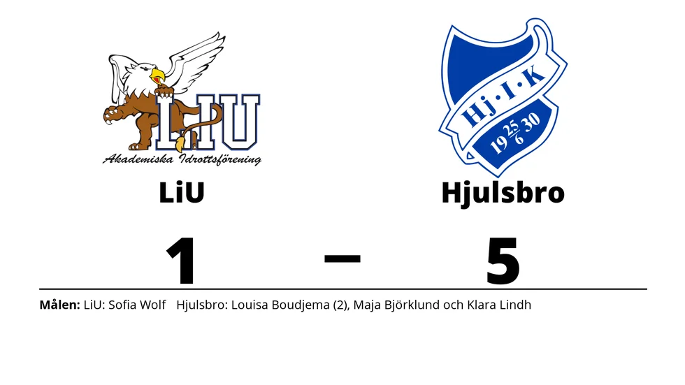 LiU AIF FK förlorade mot Hjulsbro IK